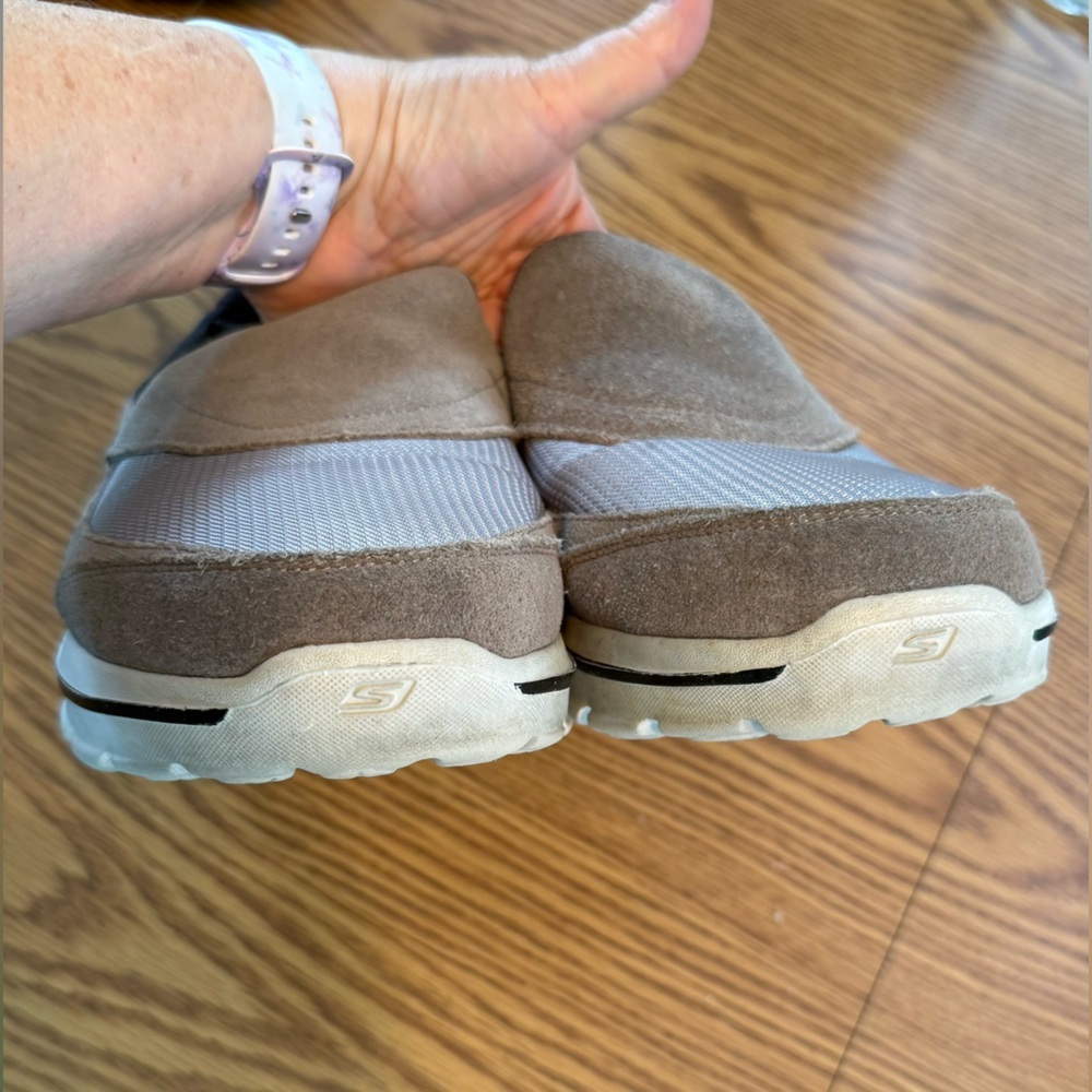 Men's Gray Skechers Goga Mat Slip-On Loafers - Very Cushy - Picture 7 of 10